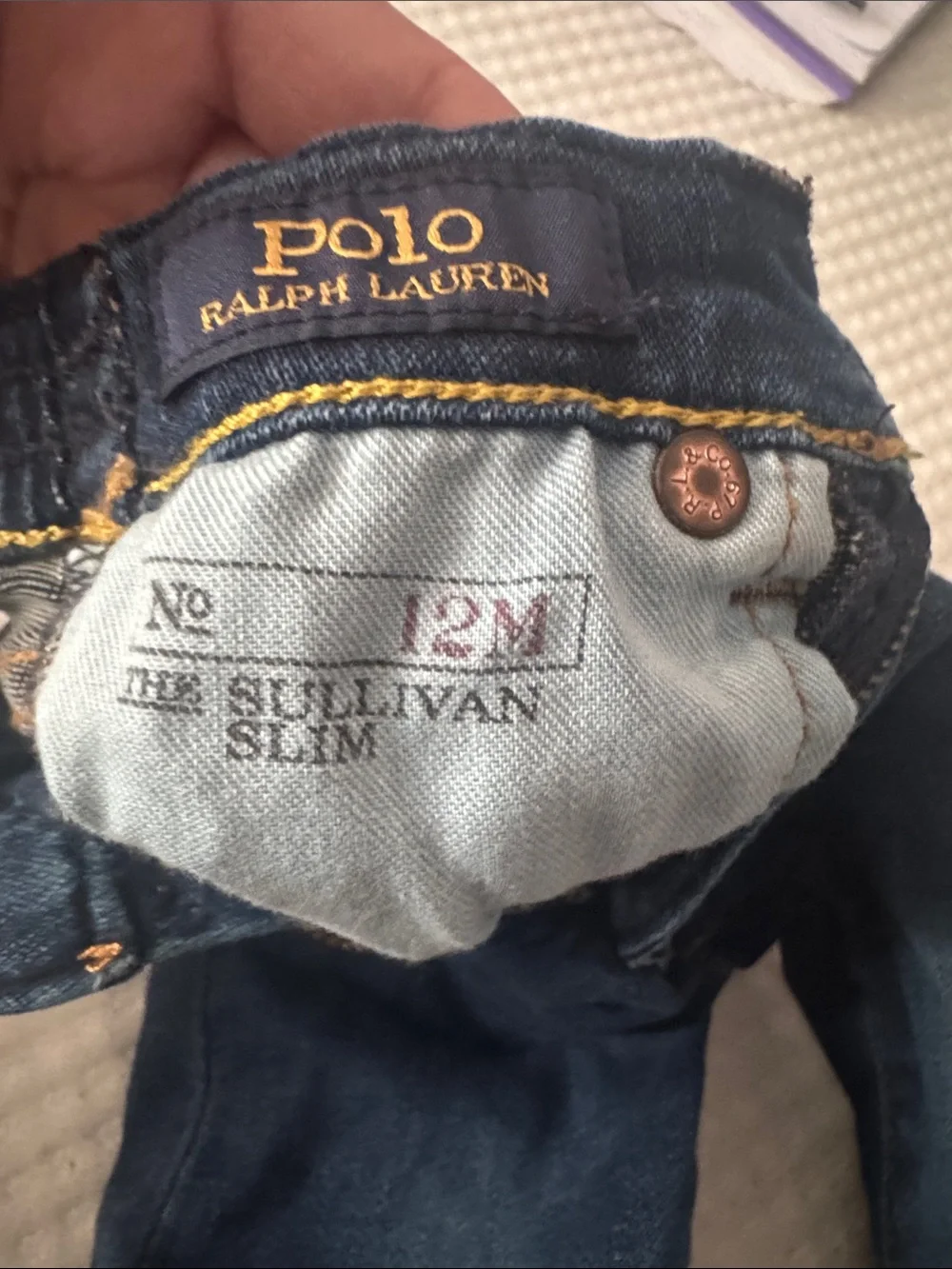 Baby boy Polo Ralph Lauren Dark Blue Denim Jeans - Classic Stretch Bottoms